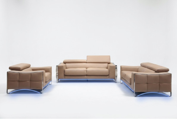 Leather sofa set 3+2 (without armchair) couch seating upholstery set 1504