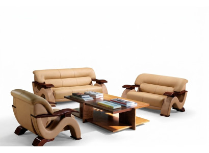 Leather sofa set 3+2 (without armchair) couch seat cushion set 2033