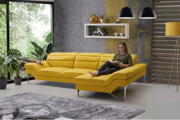 Designer multifunctional couch sofa corner sofa upholstered leather seating suite new