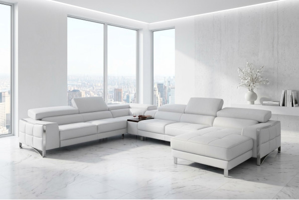 Multifunctional Couch Corner Sofa Media TV Sofa Leather Sofa Living Landscape U-Shape