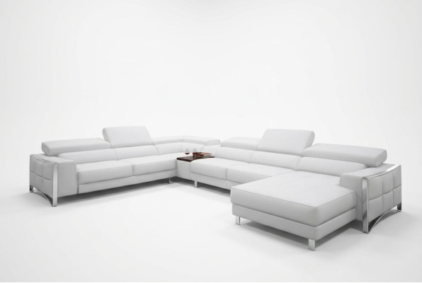 Multifunctional Couch Corner Sofa Media TV Sofa Leather Sofa Living Landscape U-Shape