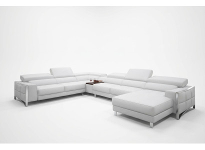 Multifunctional Couch Corner Sofa Media TV Sofa Leather Sofa Living Landscape U-Shape