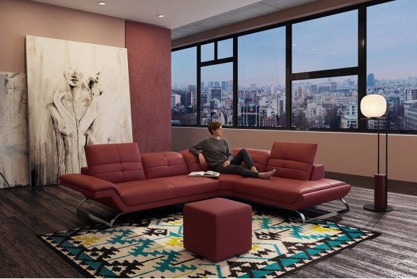Multifunctional Couch Corner Sofa Media TV Sofa Couch Leather Sofa Living Landscape L-Shape