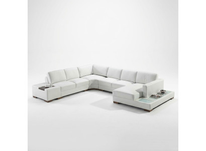 Leather sofa corner sofa sofa living landscape upholstery seating corner ensemble XXL big sofas new