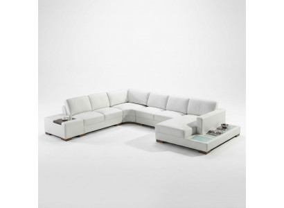 Leather sofa corner sofa sofa living landscape upholstery seating corner ensemble XXL big sofas new