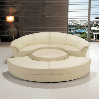 Round XXL upholstered living landscape couch round corner sofa leather sofa seat corner suite
