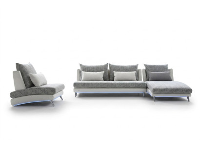 Modern design corner sofa upholstery suite 155x390cm fabric textile sofa corner