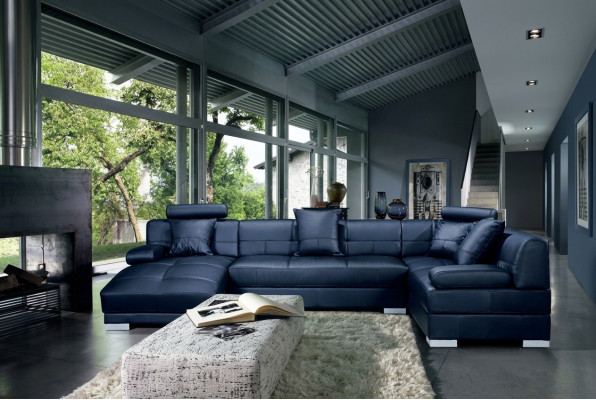 Leather sofa, couch, living area, corner sofa, corner suite, design, modern decor