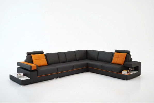 Leather sofa couch living area corner sofa corner modern suite design decor