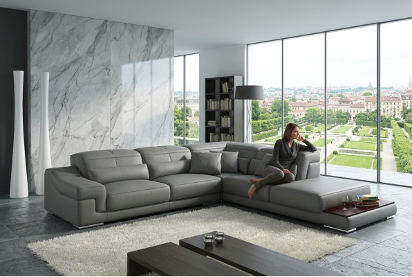 Adjustable Leather Seat Cushion Corner Couch Sofa Set L-Shaped Seat Corner