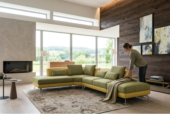 Leather sofa couch living landscape corner sofa corner suite design modern sofa 5111