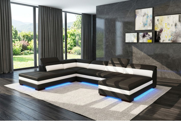 Leather sofa couch living landscape corner sofa corner set design modern sofa 5127