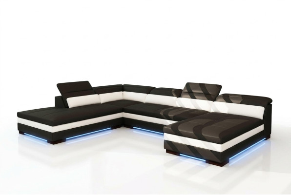 Leather sofa couch living landscape corner sofa corner set design modern sofa 5127