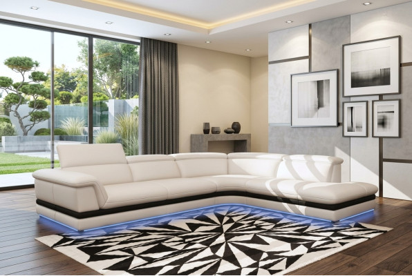 Leather sofa couch living area corner sofa corner suite design modern sofa 5130