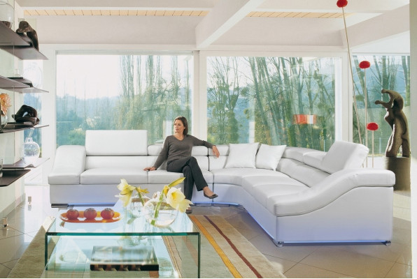 Leather sofa couch living landscape corner sofa corner set sofa design modern