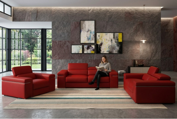 Sofa set couch upholstery leather sofa living room seats 3+2+1 set suites