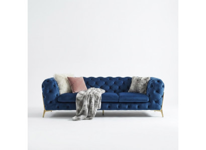 Chesterfield velvet couch sofa upholstery sofa set ensemble XXL big couch