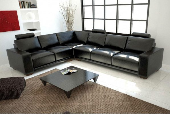 Leather sofa couch living landscape corner sofa corner set design modern sofa A1121B