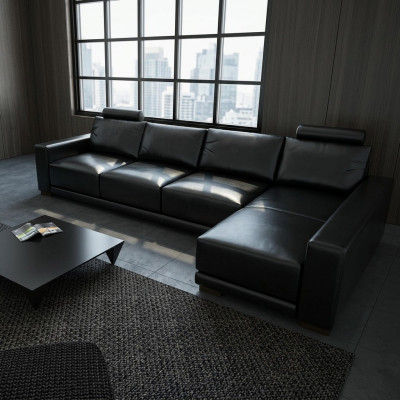 Leather sofa couch living landscape corner sofa corner suite design modern sofa A1121C