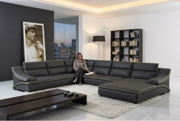 Leather sofa couch living landscape corner sofa corner suite design modern sofa