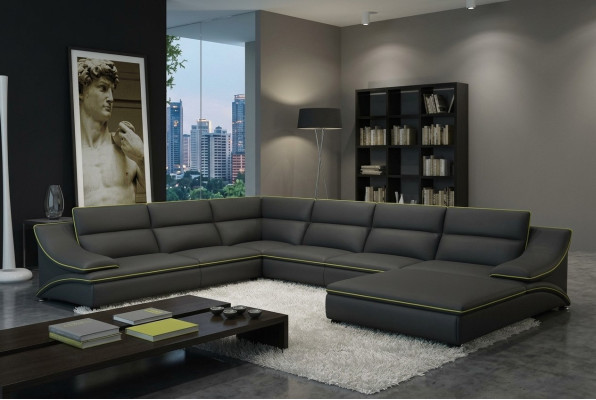 Leather sofa couch living landscape corner sofa corner suite design modern sofa