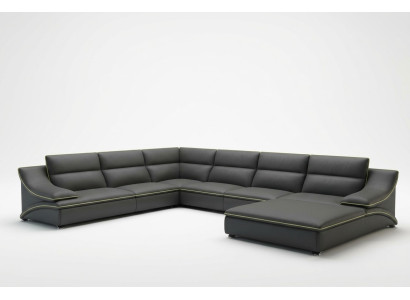 Leather sofa couch living landscape corner sofa corner suite design modern sofa