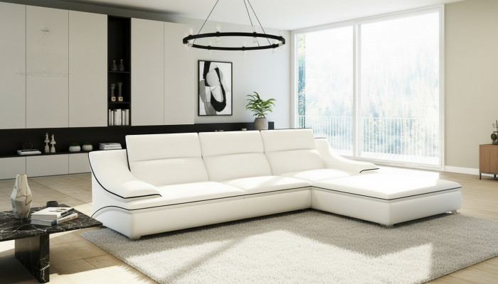 Leather Sofa Couch Living Landscape Corner Sofa Corner Set Design Modern Sofa A1160C