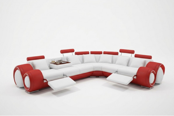 Leather sofa couch living landscape corner sofa corner set design modern sofa A1163