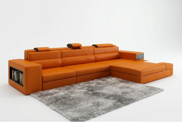 Leather sofa couch landscape corner sofa corner set design modern sofa B2006B