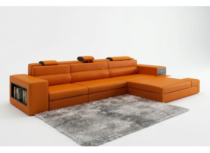 Leather sofa couch landscape corner sofa corner set design modern sofa B2006B