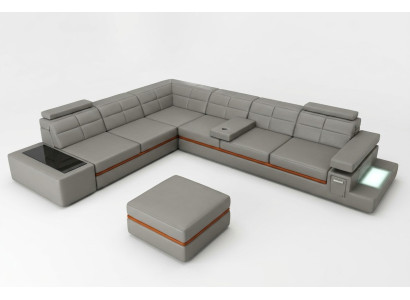 Leather sofa couch living landscape corner sofa corner suite design modern sofa B2011