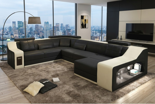 Leather sofa couch living landscape corner sofa corner set design modern sofa new B2017