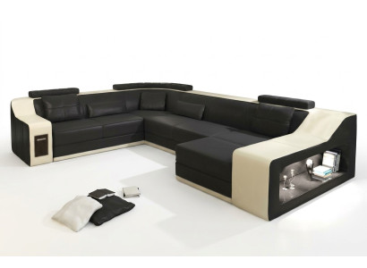 Leather sofa couch living landscape corner sofa corner set design modern sofa new B2017