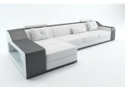 Leather sofa, couch living landscape, corner sofa, corner suite, design, modern sofa, B2017B.