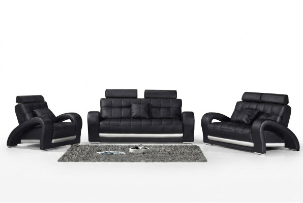 Leather Sofa Couch Living Landscape 3+2+1 Seater Set Design Modern Sofa B2023