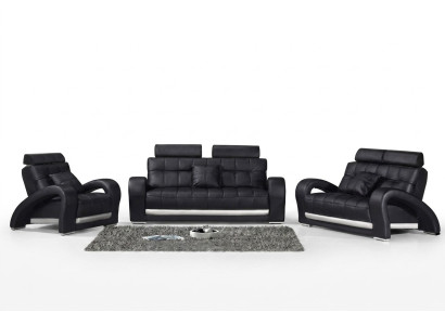 Leather Sofa Couch Living Landscape 3+2+1 Seater Set Design Modern Sofa B2023