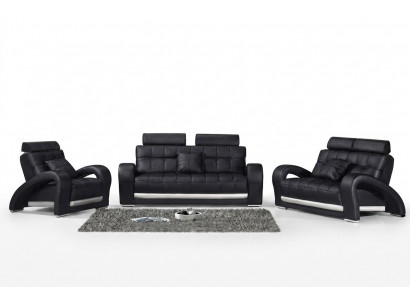 Leather Sofa Couch Living Landscape 3+2+1 Seater Set Design Modern Sofa B2023