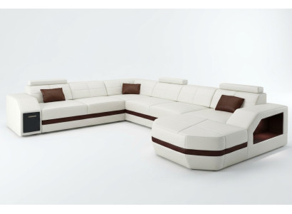 Leather Sofa Couch Living Landscape Corner Sofa Corner Suite Design Modern Sofa C4011 New