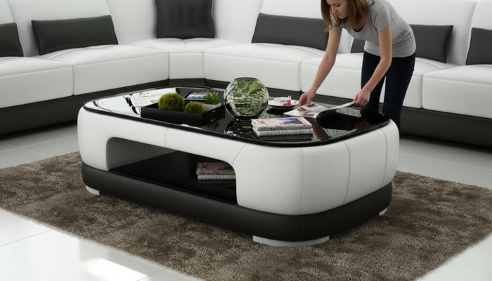 Padded coffee table table coffee tables glass table side table