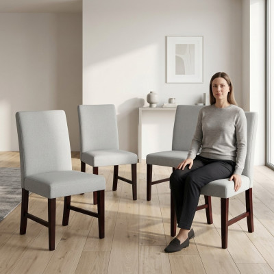 4x chairs chair upholstery design lounge club seat backrest set armchair new