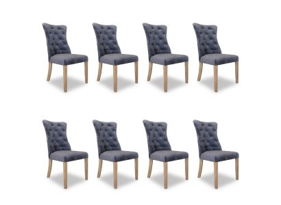 8x chairs seat upholstery design Chesterfield set armchair complete set