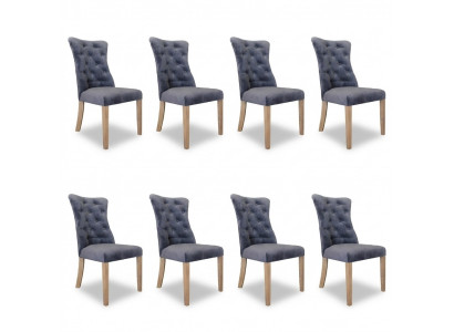 8x chairs seat upholstery design Chesterfield set armchair complete set