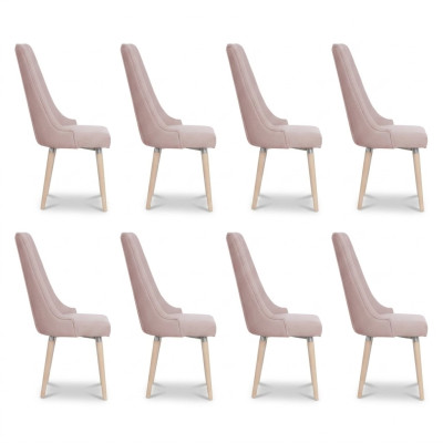 8x Chairs Chair Upholstery Modern Set Design Backrest Set Armchair Complete New