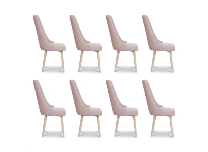 8x Chairs Chair Upholstery Modern Set Design Backrest Set Armchair Complete New