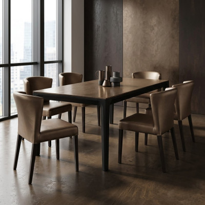 6x chairs upholstered chair design set armchair complete modern set