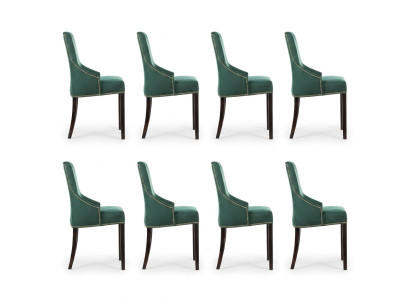 8x Design Upholstered Seat Chairs Chair Set Armchair Lounge Club Set