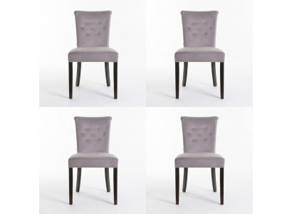 4x Design Upholstered Chairs Chair Set Armchair Lounge Club Set Modern