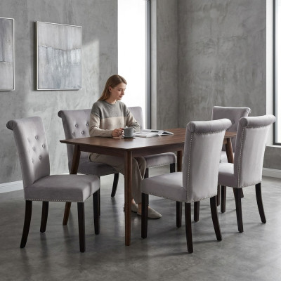 6x Design Upholstered Seat Chairs Chair Dining Set Armchair Lounge Club Armchair
