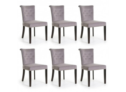 6x Design Upholstered Seat Chairs Chair Dining Set Armchair Lounge Club Armchair