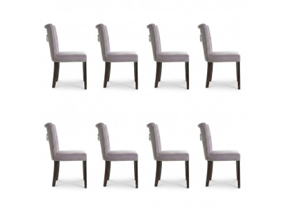 8x Upholstered Seating Chairs Chair Set Armchair Lounge Club Set